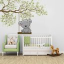 Ver imagem 4 de Papel de Parede Ursinha Balanço Menina Infantil para Quarto de Bebê M² Pp63