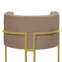 Ver imagem 4 de Poltrona Decorativa Sala de Estar Nayara Base Metal Dourada:capuccino