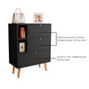 Ver imagem 3 de Sapateira Organizadora Classic com Portas Basculantes e Gaveta Preto Jm3