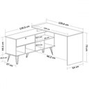 Ver imagem 5 de Mesa Escrivaninha Dubai 1 Porta Carvalho/branco - Artany