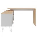 Ver imagem 3 de Mesa Escrivaninha Dubai 1 Porta Carvalho/branco - Artany