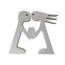 Ver imagem 1 de Escultura Decorativa Casal 17x15cm Branco