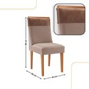Ver imagem 3 de Mesa de Jantar Eloise 90cm Tampo Mdf Laminado com 4 Cadeiras Andes Moderna Mobília