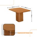 Ver imagem 4 de Mesa de Jantar Eloise 90cm Tampo Mdf Laminado com 4 Cadeiras Andes Moderna Mobília