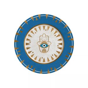 Conjunto com 6 Pratos de Sobremesa Olho Grego Ø21cm Alleanza Cerâmica