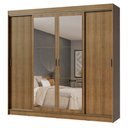 Ver imagem 2 de Guarda-Roupa Casal Madesa Austin 4 Portas de Correr com Espelhos 3 Gavetas Rustic Cor:Rustic