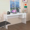 Ver imagem 1 de Escrivaninha Office Plus 2 Gavetas 136cm Appunto Branca