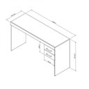 Ver imagem 3 de Escrivaninha Office Plus 2 Gavetas 136cm Appunto Branca