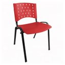 Ver imagem 1 de Cadeira Plástica 04 Pés - Plástico Vermelho - Realplast - 31283