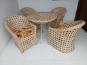 Ver imagem 3 de Poltronas e Mesa Jardim Varanda Área Externa Fibra Sintética Tratamento Uv Cor Palha Natural
