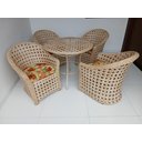 Ver imagem 3 de Poltronas e Mesa Jardim Varanda Área Externa Fibra Sintética Tratamento Uv Cor Palha Natural