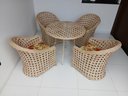 Ver imagem 2 de Poltronas e Mesa Jardim Varanda Área Externa Fibra Sintética Tratamento Uv Cor Palha Natural
