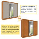 Ver imagem 3 de Guarda-Roupa Casal com Espelho 3 Portas de Correr e 6 Gavetas 270cm Multimóveis CR35495 Cinamomo/