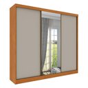 Ver imagem 2 de Guarda-Roupa Casal com Espelho 3 Portas de Correr e 6 Gavetas 270cm Multimóveis CR35495 Cinamomo/