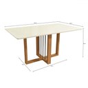 Ver imagem 4 de Mesa de Jantar 6 Lugares Adria com Vidro Canela/off White - Kappesberg Jantar