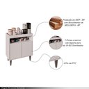 Ver imagem 2 de Balcão Balc Chico (Alice) 2 Portas 2 Prateleiras MDP-BP 70,5cm Branco