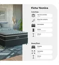 Ver imagem 3 de Cama Box Viúva Preto + Colchão Paris Molas Ensacadas Preto Suede Preto/preto