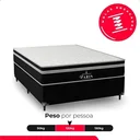 Ver imagem 5 de Cama Box Viúva Preto + Colchão Paris Molas Ensacadas Preto Suede Preto/preto
