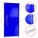 Ver imagem 2 de Porta Alumínio Lambril c/Puxador e.Azul 80 Brimak