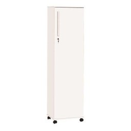 Multiuso Sapateira 01 Porta + Chave Branco Pés Rodízios Trinobel - 4