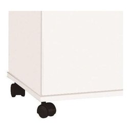 Multiuso Sapateira 01 Porta + Chave Branco Pés Rodízios Trinobel - 3