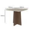 Mesa de Jantar Celebrare 90x90 Imbuia/Off White - Móveis Lopas - 4