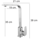 Ver imagem 4 de Torneira Cozinha Bancada Monocomando Inox Quente/frio Fc-58