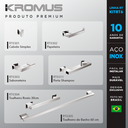 Ver imagem 2 de Kit Acessórios Para Banheiros 6 Peças Inox - Kromus Kitrt6