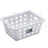 Kit 4 Caixas Organizadoras Plásticas Cestos Pequenos Alça Lateral Branca Coza - 3