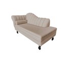 Ver imagem 4 de Recamier Decorativo Divã Amsterdã 147cm Lado Direito Veludo Bege