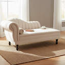 Ver imagem 2 de Recamier Decorativo Divã Amsterdã 147cm Lado Direito Veludo Bege