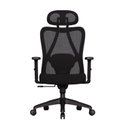 Ver imagem 1 de Cadeira de Escritório Ergonômica Premium Revestida Encosto Ajustável Apoio Lombar e Cabeça Samaia