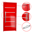 Ver imagem 2 de Porta Alumínio Lambril Premium c/Puxador e.Vermelho 90 Brimak