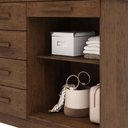 Ver imagem 7 de Cômoda Sapateira 5 Gavetas 2 Portas 122 Cm Siri 20019 Vlr Imbuia