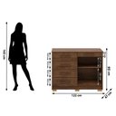 Ver mais imagens de Cômoda Sapateira 5 Gavetas 2 Portas 122 Cm Siri 20019 Vlr Imbuia