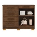 Ver imagem 4 de Cômoda Sapateira 5 Gavetas 2 Portas 122 Cm Siri 20019 Vlr Imbuia