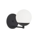 Ver imagem 2 de Kit 2 Arandelas Jabuticaba Preta Globo de Vidro.