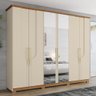 Guarda Roupa Casal Magnus 6 Portas Areia/nature com Espelho - Móveis Henn - 2