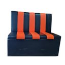 Ver imagem 1 de Poltrona Sofá Booth Listras Verticais Preto e Laranja 1.20cm Sku230