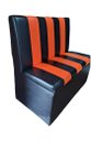 Ver imagem 2 de Poltrona Sofá Booth Listras Verticais Preto e Laranja 1.20cm Sku230