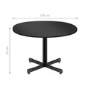 Ver imagem 2 de Mesa Escritório Executiva 1200 Redon Preto Onix