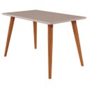Ver imagem 2 de Sala de Jantar Mesa Adele 130x80 Cm e 4 Cadeiras Maia Madeira/off White/gengibre