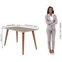 Ver imagem 5 de Sala de Jantar Mesa Adele 130x80 Cm e 4 Cadeiras Maia Madeira/off White/gengibre