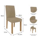 Ver imagem 6 de Sala de Jantar Mesa Adele 130x80 Cm e 4 Cadeiras Maia Madeira/off White/gengibre
