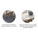 Ver imagem 4 de Sala de Jantar Mesa Adele 130x80 Cm e 4 Cadeiras Maia Madeira/off White/gengibre