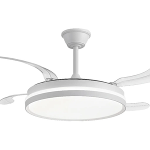 Ventilador de Teto com Led Multicor e Controle – Modelo Retrátil Premium