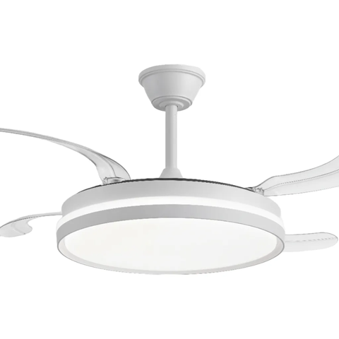 Ventilador de Teto com Led Multicor e Controle – Modelo Retrátil Premium