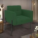 Ver imagem 5 de Poltrona Pé de Ferro Preto para Sala Elisa Veludo D03 - D'Rossi Cor Verde