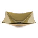 Ver imagem 1 de Cuba de Vidro P/ Banheiro Lavabo Retangular + Válvula Click:dourado