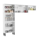 Ver imagem 6 de Cozinha Compacta em Aço 9 Portas Multipla Branco 245cm Bertolini